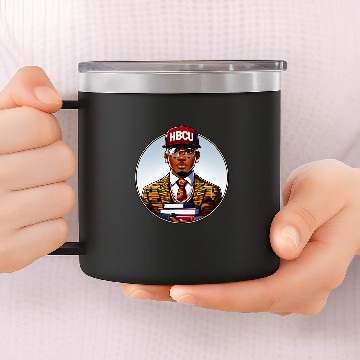 Discover HBCU Black History Educated Alumni Apparel For Men Boys Zip 14oz Stainless Steel Tumblers