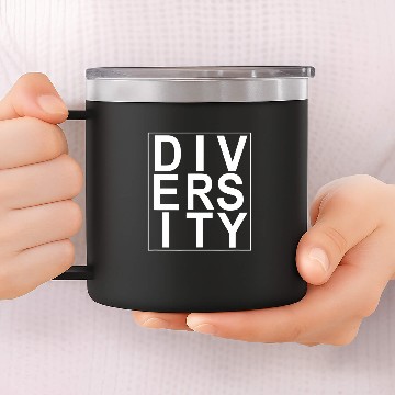 Discover Diversity modern square inclusion 14oz Stainless Steel Tumblers