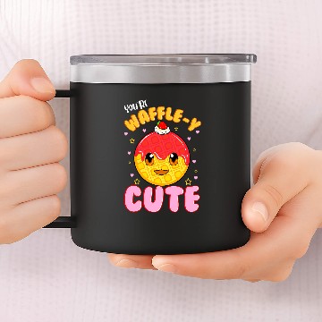 Discover Waffle Lover Super Cute Strawberry Jam Waffle Breakfast 14oz Stainless Steel Tumblers