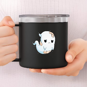 Discover Sad ghosts Halloween Costume Unhappy ghosts Boo Boo Crew 14oz Stainless Steel Tumblers