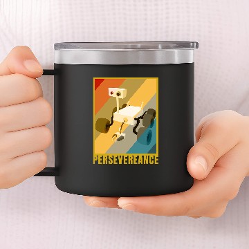 Discover Colonize Mars Perseverance Rover Retro Portrait Space Lover Baseball Tees 14oz Stainless Steel Tumblers