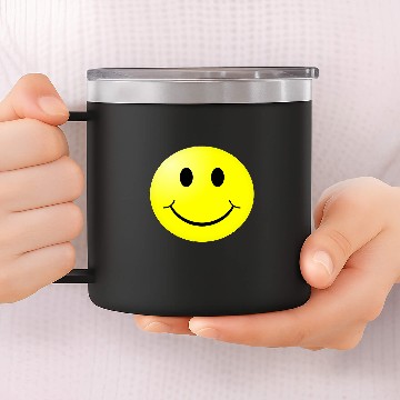 Discover Classic Smiley Face Baseball Tees 14oz Stainless Steel Tumblers