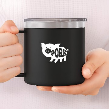 Discover Fun Themed Pig Artwork Pork Barbecue Bacon Gift 14oz Stainless Steel Tumblers