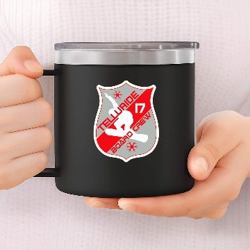 Discover Skiing Ski Telluride Colorado Board Crew Snowboarding Baseball Tees 14oz Stainless Steel Tumblers