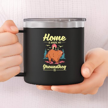 Discover homes is where my Groundhog is Marmot 31 Zip 14oz Stainless Steel Tumblers