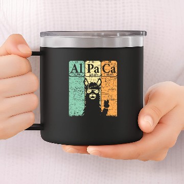 Discover Alpaca Periodic Table Elements Llama Alpaca vintages 3 Zip 14oz Stainless Steel Tumblers