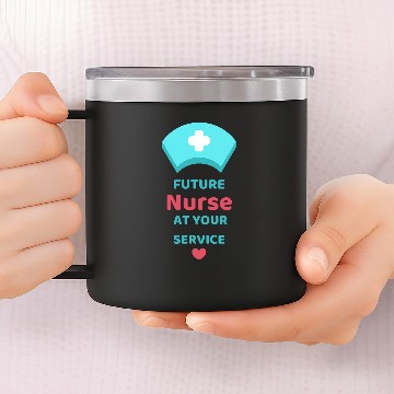 Discover Future nurses At Your Service Nursing Student Design 14oz Stainless Steel Tumblers