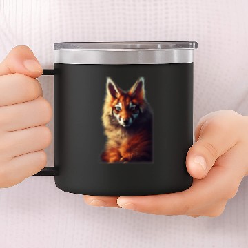 Discover Atmosphere Hypercute FoxHybrid Maine Coon Tiger Fluffy Baseball Tees 14oz Stainless Steel Tumblers