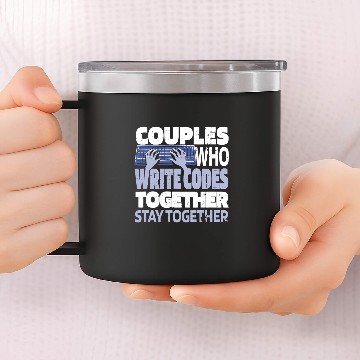 Discover Programmer Couple Programming Software Engineer Coder Baseball Tees 14oz Stainless Steel Tumblers