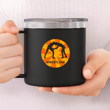 Discover WRESTLING FUN WRESTLER 14oz Stainless Steel Tumblers