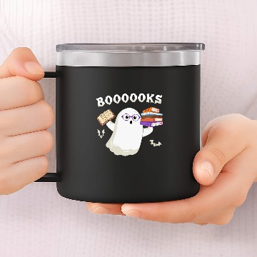 Discover Reading Book Halloween ghosts Reading Books Teacher Librarian Halloween 2 Reader 14oz Stainless Steel Tumblers