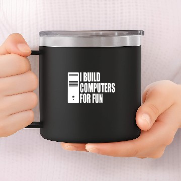Discover Computer Builder PC Builder I Build Computers For Fun Baseball Tees 14oz Stainless Steel Tumblers