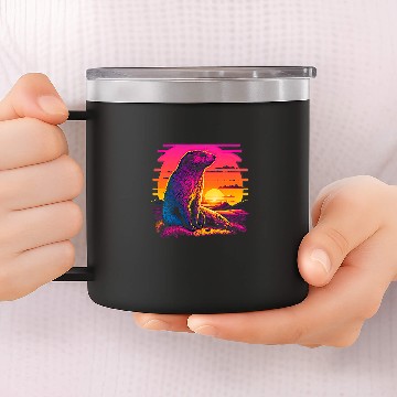 Discover Retro Aesthetic Groundhog 45 14oz Stainless Steel Tumblers
