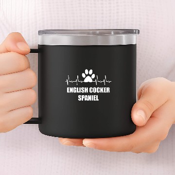 Discover Dog Cocker Spaniel lover heartbeat English Cocker Spaniel 14oz Stainless Steel Tumblers