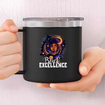Discover Black Excellence African Pride Black History Month 4 14oz Stainless Steel Tumblers