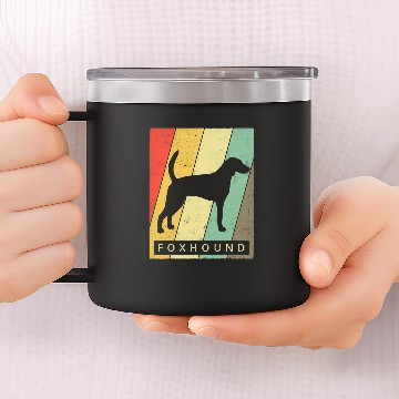 Discover Foxhound Dog Retro Vintage 14oz Stainless Steel Tumblers