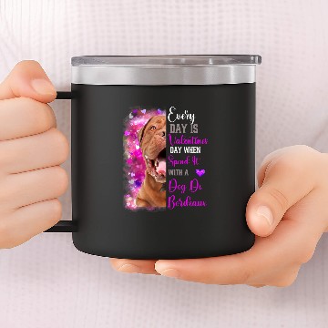 Discover Womens Dog De Bordeaux Mom Funny Valentines Day Dog Lovers Baseball Tees 14oz Stainless Steel Tumblers