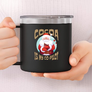 Discover Hot Cocoa CoPilot Santa Chocolate Lover 14oz Stainless Steel Tumblers