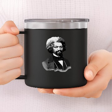 Discover Frederick Douglass lifelike illustration Baseball Tees 14oz Stainless Steel Tumblers