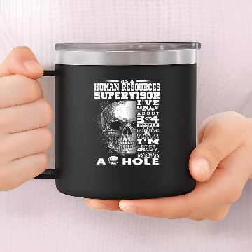 Discover HUMAN RESOURCES SUPERVISOR Job Title Funny 14oz Stainless Steel Tumblers