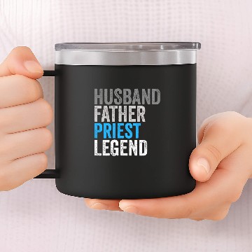 Discover Husband Father Priest Legend Funny Occupation Office 14oz Stainless Steel Tumblers