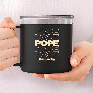 Discover vintages Pope Kentucky Repeating Text Baseball Tees 14oz Stainless Steel Tumblers