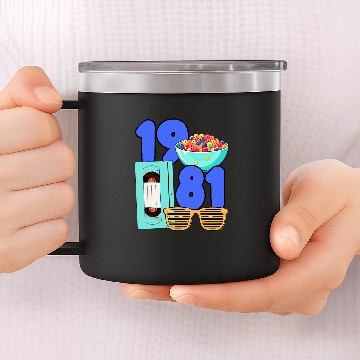 Discover Grad Class 1981 Cinema Student 80s Movie Film School Reunion 14oz Stainless Steel Tumblers