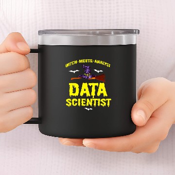 Discover Halloween Data Scientist Mining Analyst Statistics Data Nerd 2 14oz Stainless Steel Tumblers