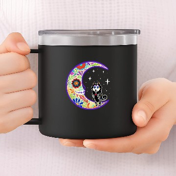 Discover Skeletons Skulls Malamute Dia de Los Muertos Skull Baseball Tees 14oz Stainless Steel Tumblers