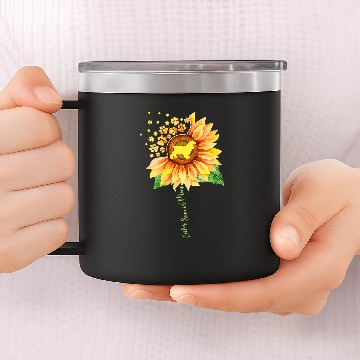 Discover Dog Cocker Spaniel Mom Sunflower for Cocker Spaniel Lover 14oz Stainless Steel Tumblers