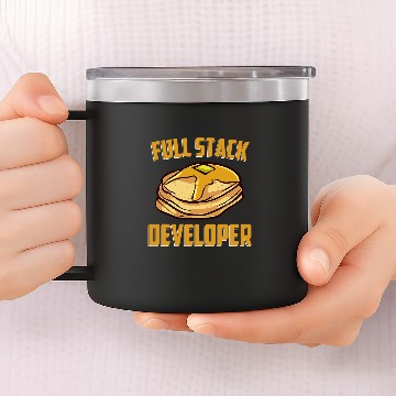 Discover Full Stack Developer Funny Programmer Coding Nerd Geek Humor 14oz Stainless Steel Tumblers