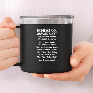 Discover Homeschool Answer Sheet Homeschooling Student Kids 14oz Stainless Steel Tumblers