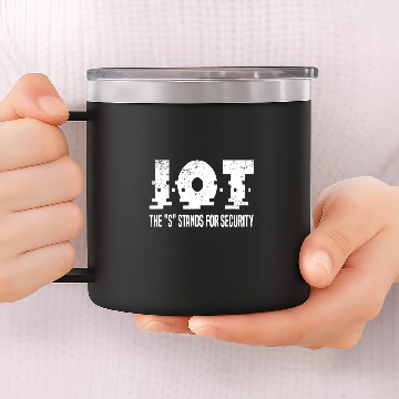 Discover IOT The S Stands For Security Data Scientist SQL Developer 3 14oz Stainless Steel Tumblers