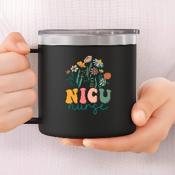 Discover Groovy Wildflower Neonatal Intensive Care nurses Tees Baseball Tees 14oz Stainless Steel Tumblers