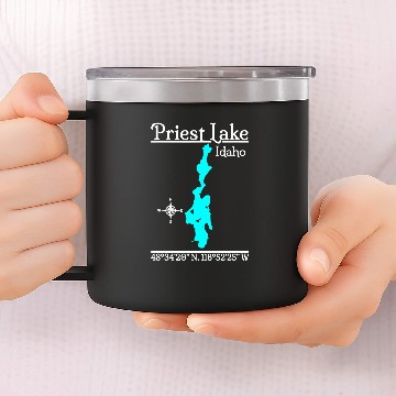 Discover Priest Lake Idaho 14oz Stainless Steel Tumblers