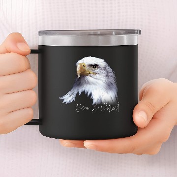 Discover Focus 2Reflect Eagle Motivational And Inspirational Graphic 14oz Stainless Steel Tumblers