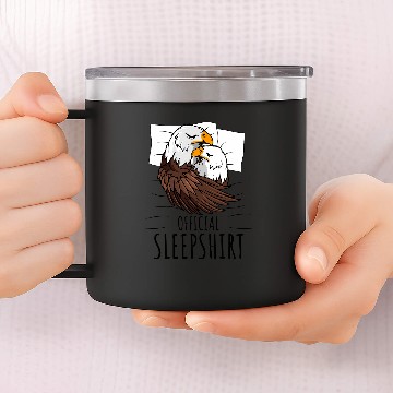 Discover Bald Eagle Patriotic Official Sleep 14oz Stainless Steel Tumblers