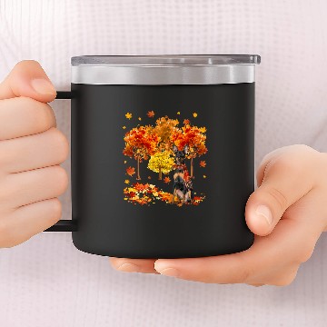 Discover Its Fall Yall Miniature Pinscher Autumn Tree Fall Leaves 19 14oz Stainless Steel Tumblers