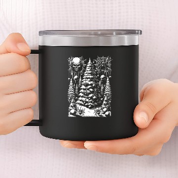 Discover Frightful Festive Forest Gothic Winter Baseball Tees 14oz Stainless Steel Tumblers