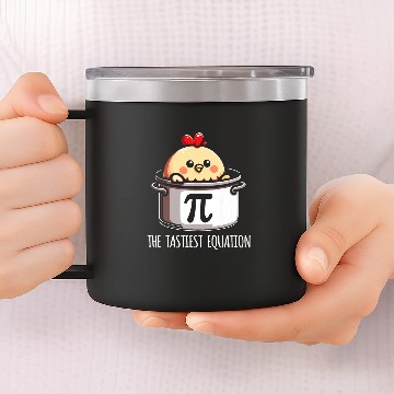 Discover Funny Pi Day Chicken Pot Pie For Math Teacher Student 14oz Stainless Steel Tumblers