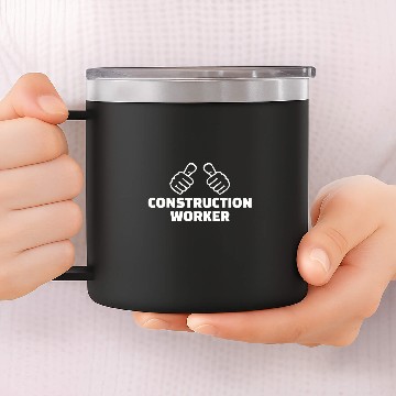 Discover Construction worker 14oz Stainless Steel Tumblers