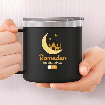 Discover funny Fasting Mode Ramadan On Cool Islamic fasting for kids Baseball Tees 14oz Stainless Steel Tumblers