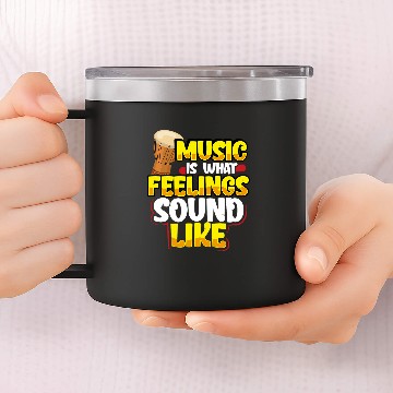 Discover Funny Drummer Bongo Drums 14oz Stainless Steel Tumblers