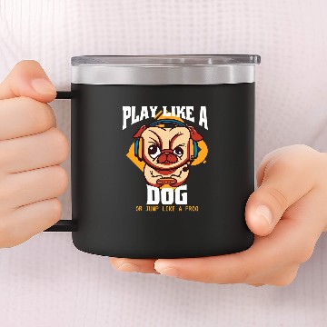 Discover Froggy Frog Gamer Boy Video Game Play Like A Dog Or Jump Like A Frog Men Frogs 14oz Stainless Steel Tumblers