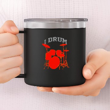 Discover Funny Drummer I Drum Drummers Baseball Tees 14oz Stainless Steel Tumblers