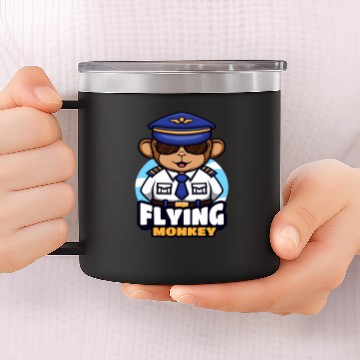 Discover Flying Monkey Pilot 14oz Stainless Steel Tumblers