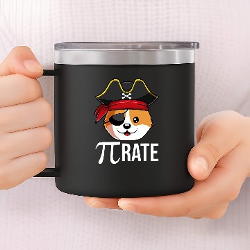 Discover Funny PiRate Corgi Dog Happy Pi Day 314 Math Pun Baseball Tees 14oz Stainless Steel Tumblers