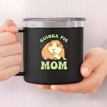 Discover Guinea Pig Mom 22 Zip 14oz Stainless Steel Tumblers