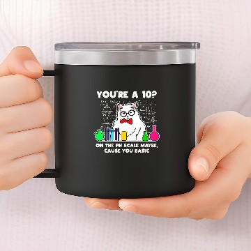 Discover Funny Meme Cats Scientist Physics Chemistry Nerd Zip 14oz Stainless Steel Tumblers