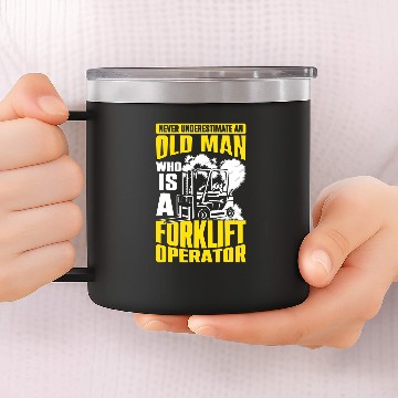 Discover Funny Forklift operator Warehouse Worker Forklifts Driver 6 14oz Stainless Steel Tumblers